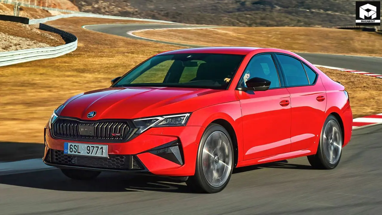 The 2025 Skoda Octavia RS is set to launch in India this November with 265 PS power, 0-100 km/h in 6.6 seconds, and premium features. Get all details here. - left
