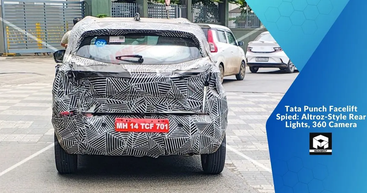 Tata Punch Facelift Spied: Altroz-Style Rear Lights, 360 Camera