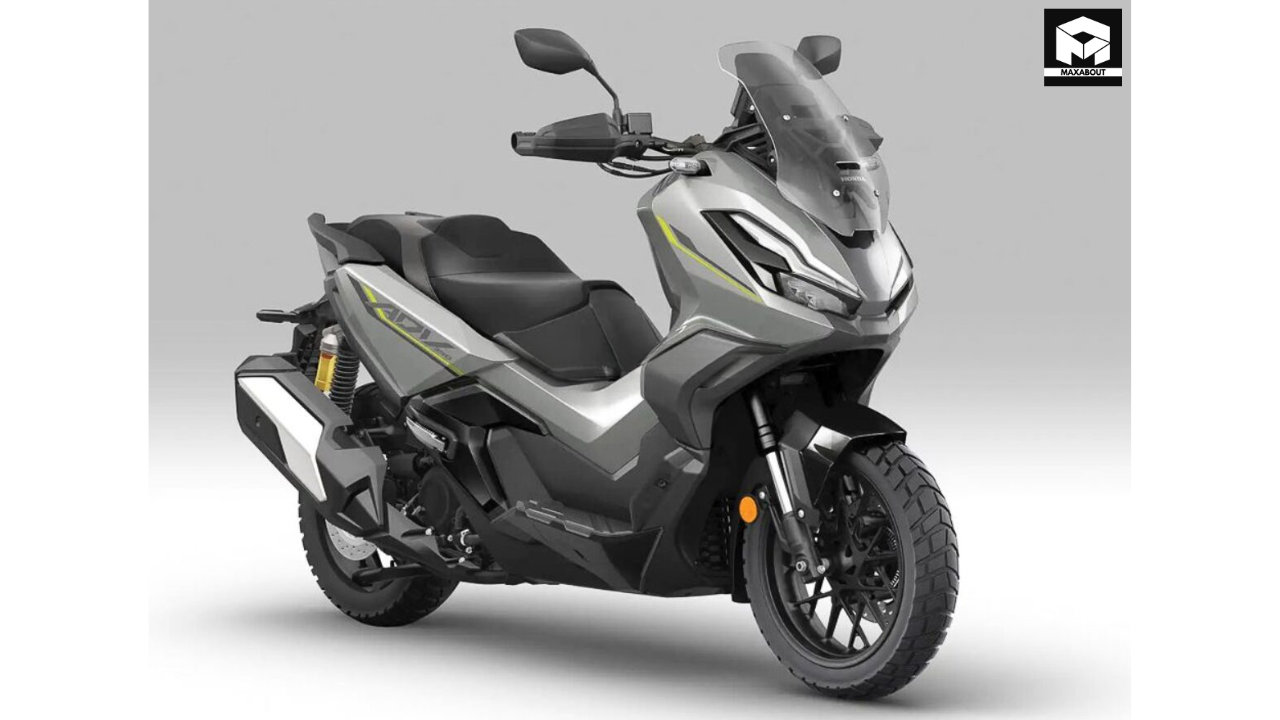 Discover the exciting features and specifications of the newly unveiled 2026 Honda ADV 350, Honda's latest adventure scooter designed for both urban commuting and light off-roading. - left