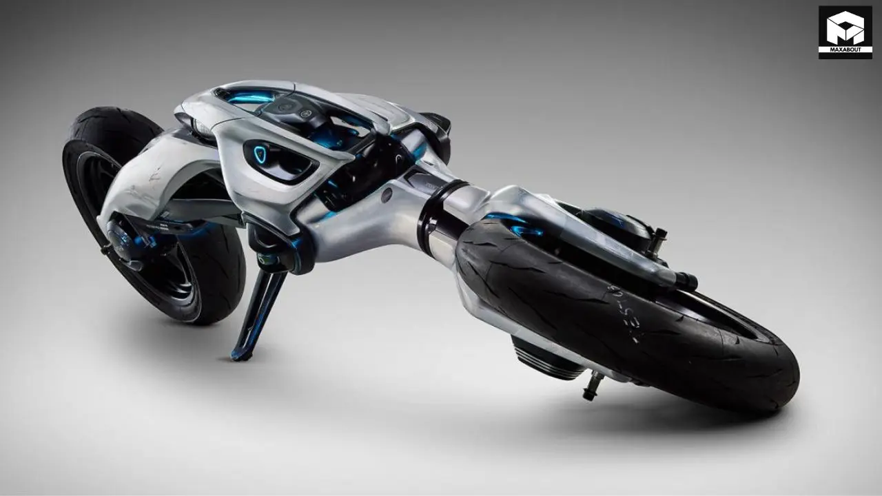 Discover Yamaha's 16 groundbreaking exhibits at the Japan Mobility Show, from electric motorcycles and AI-powered bikes to hydrogen engines, showcasing their vision for sustainable transportation. - foreground