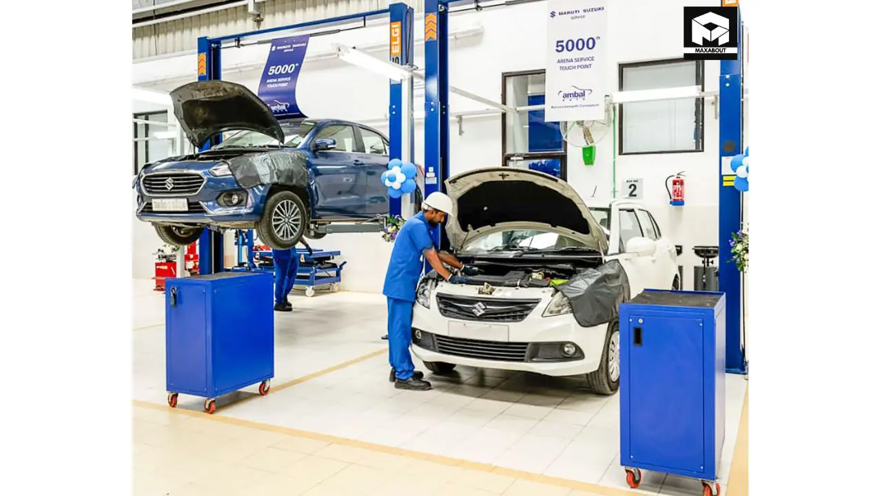 Maruti Suzuki expands its service network with its 5,000th Arena outlet. Learn about their growth strategy, customer benefits, and plans for 500 more centers in FY26. - front