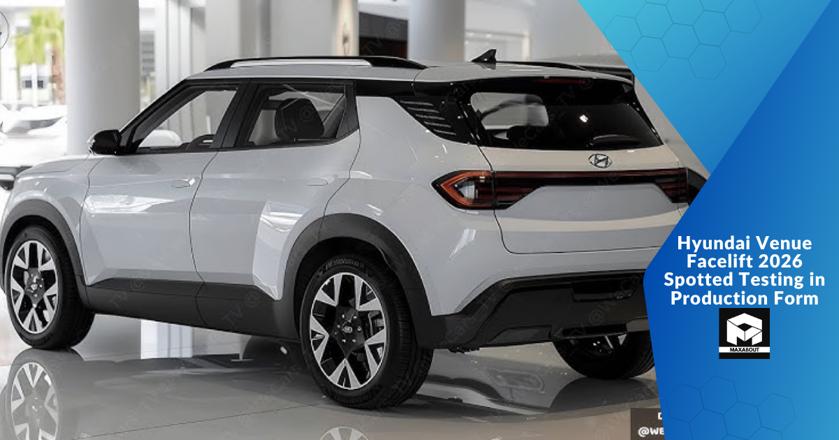 Hyundai Venue Facelift 2026 Spotted Testing in Production Form
