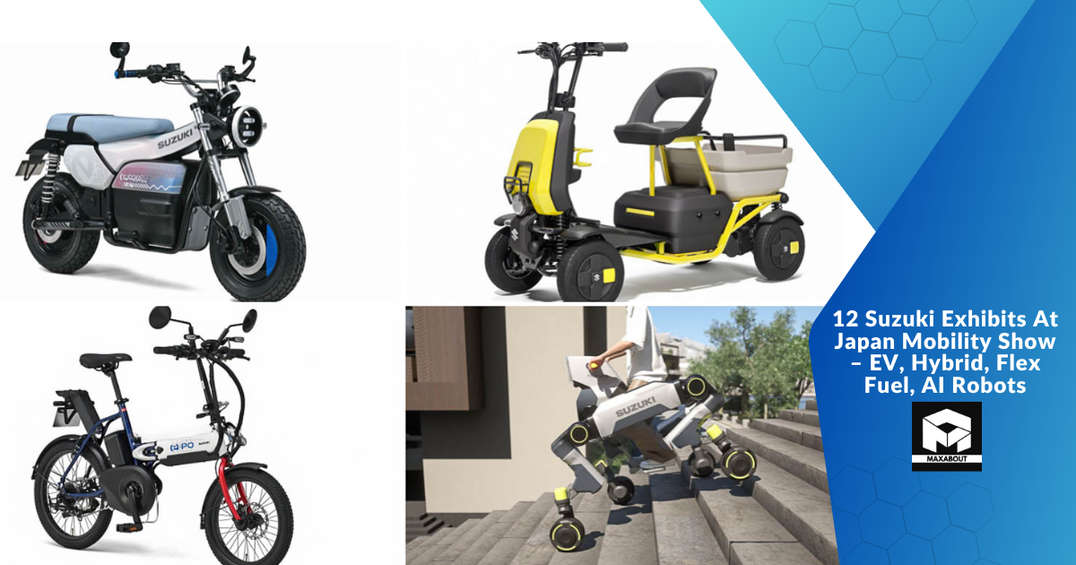12 Suzuki Exhibits At Japan Mobility Show – EV, Hybrid, Flex Fuel, AI Robots