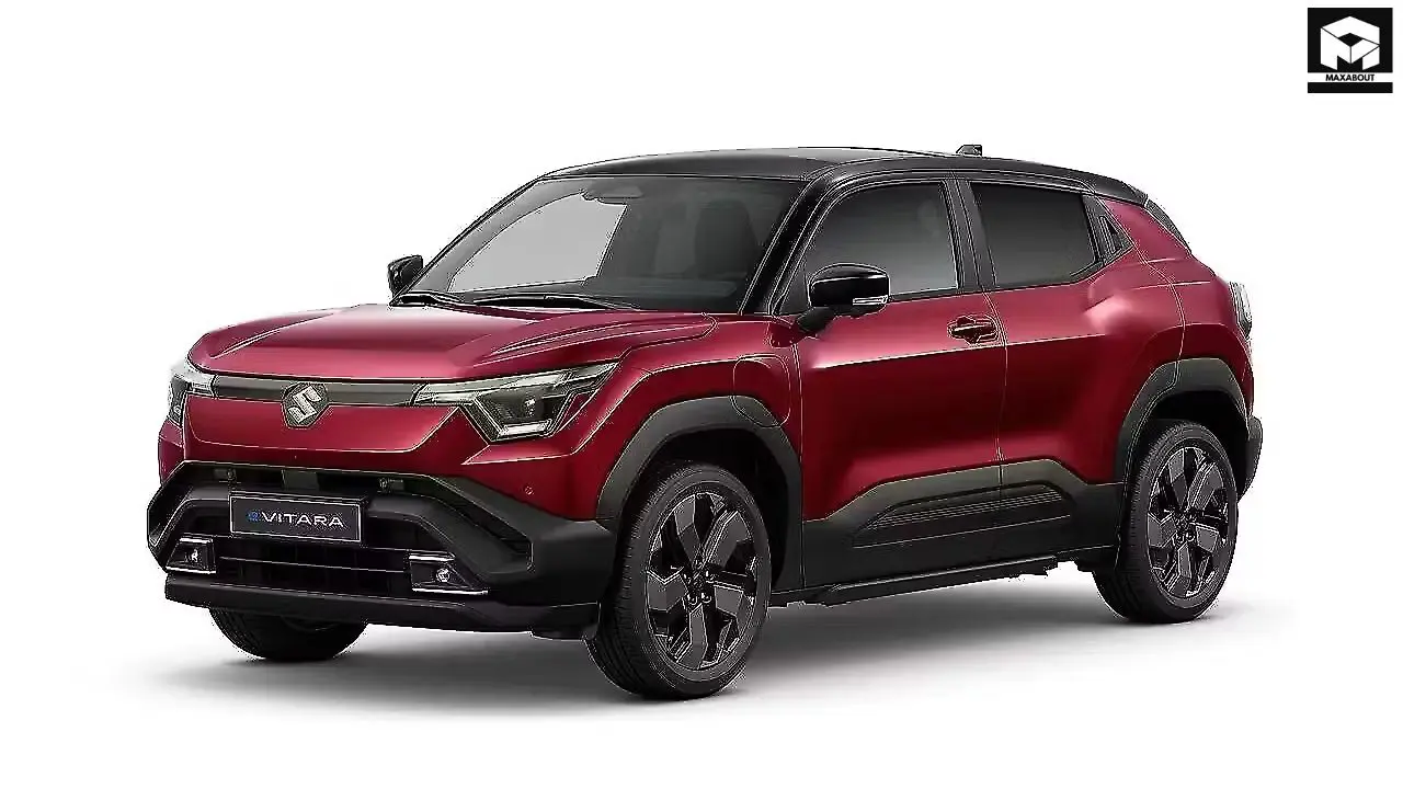 Explore the upcoming Maruti Suzuki eVitara electric SUV, expected to launch in India by December 2025 with 500km range and cutting-edge features. - portrait