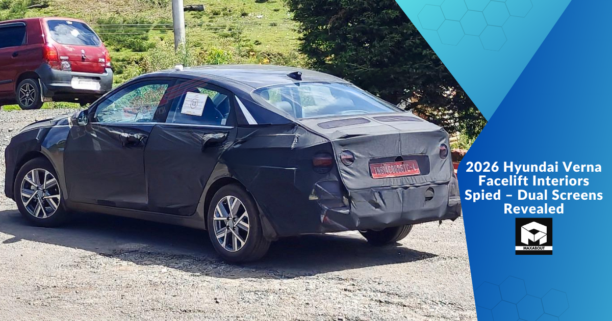 2026 Hyundai Verna Facelift Interiors Spied – Dual Screens Revealed