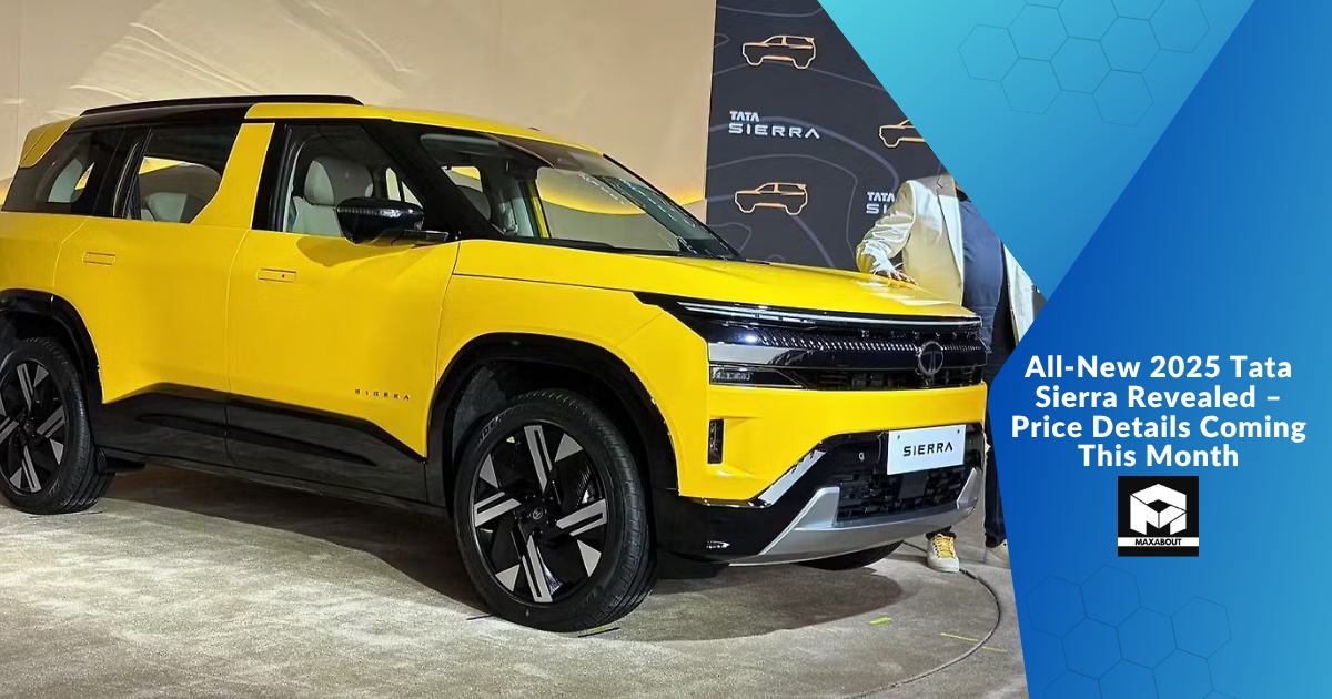 All-New 2025 Tata Sierra Revealed – Price Details Coming This Month