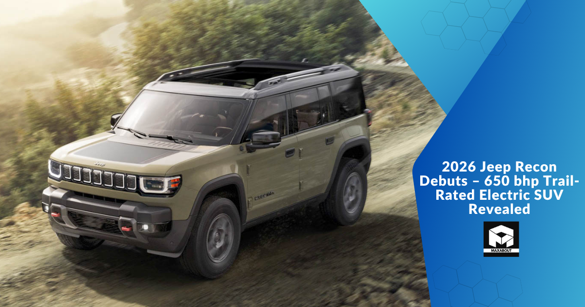 2026 Jeep Recon Debuts – 650 bhp Trail-Rated Electric SUV Revealed