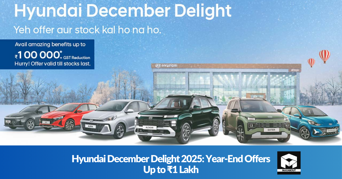 Hyundai December Delight 2025: Year-End Offers Up to ₹1 Lakh