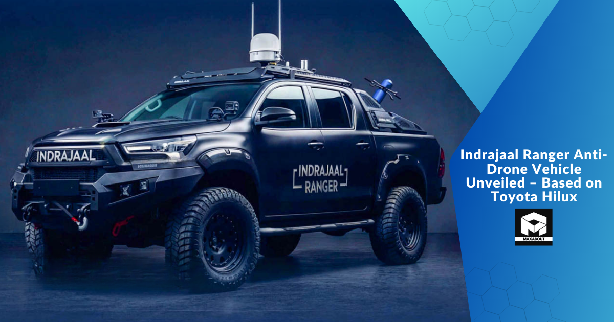 Indrajaal Ranger Anti Drone Vehicle Unveiled Based On Toyota Hilux 