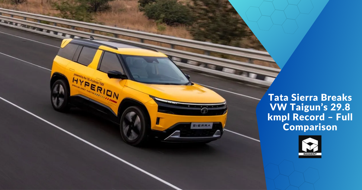 Tata Sierra Breaks VW Taigun’s 29.8 kmpl Record – Full Comparison