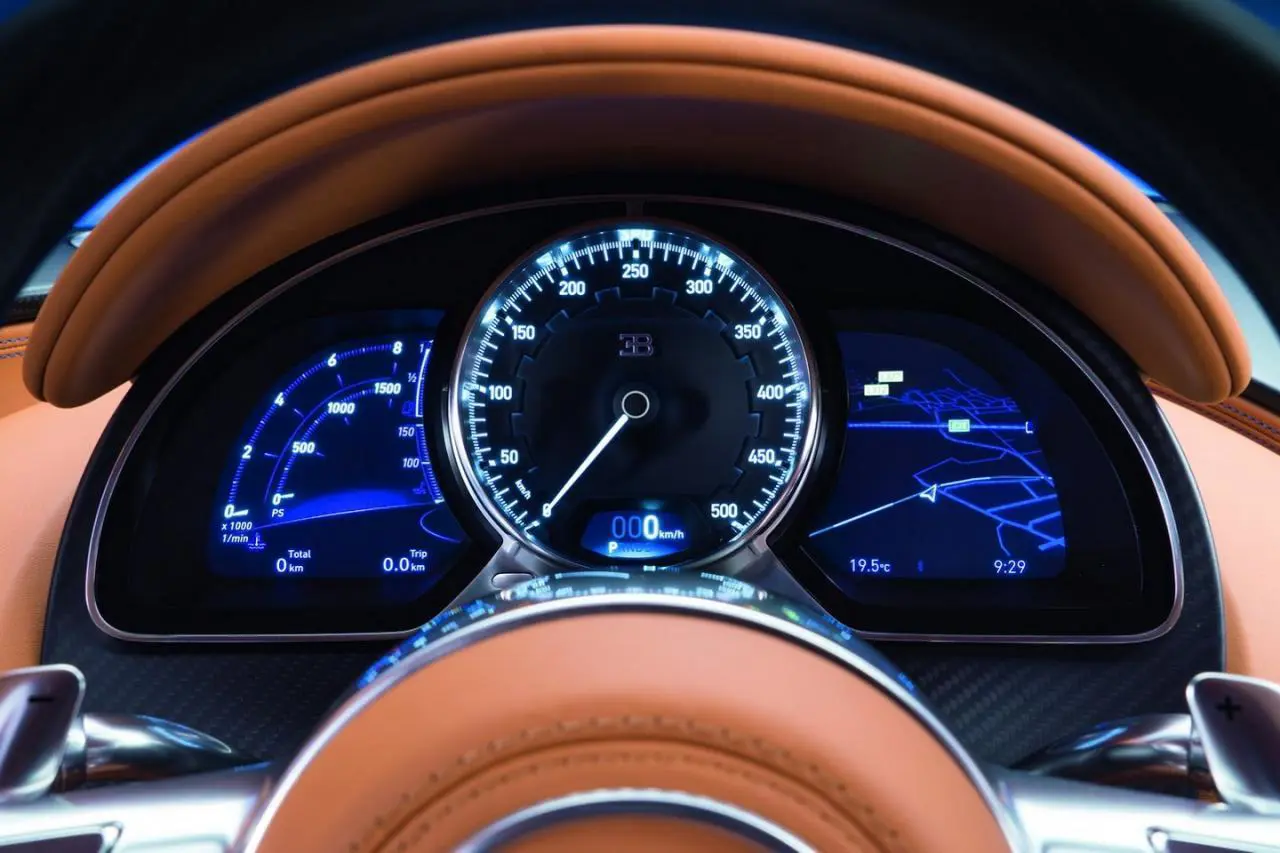 Bugatti Chiron W16 Instrument Console