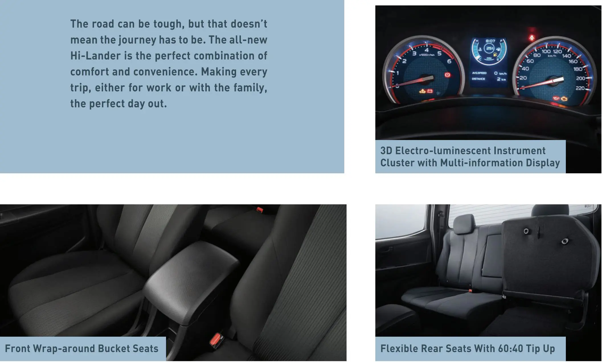 Isuzu Hi-Lander Interior Features