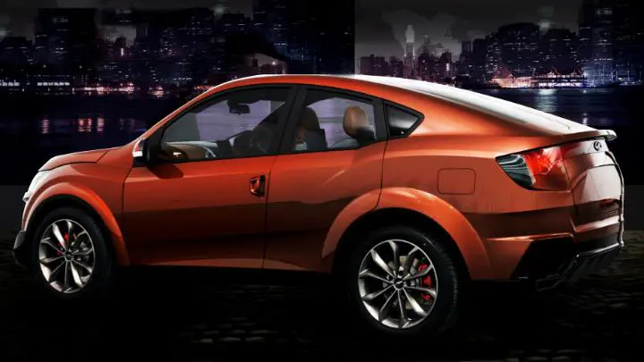 Mahindra XUV Aero Coupe Concept Rear 3-Quarter