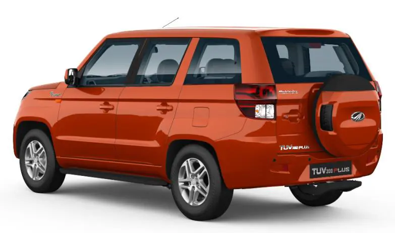 Mahindra TUV300 Plus Rear 3-Quarter