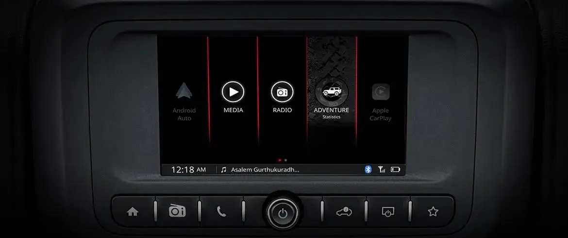 Mahindra Thar Touchscreen Infotainment System
