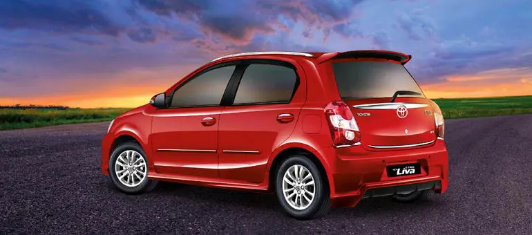 New Toyota Etios Liva Rear 3-Quarter View