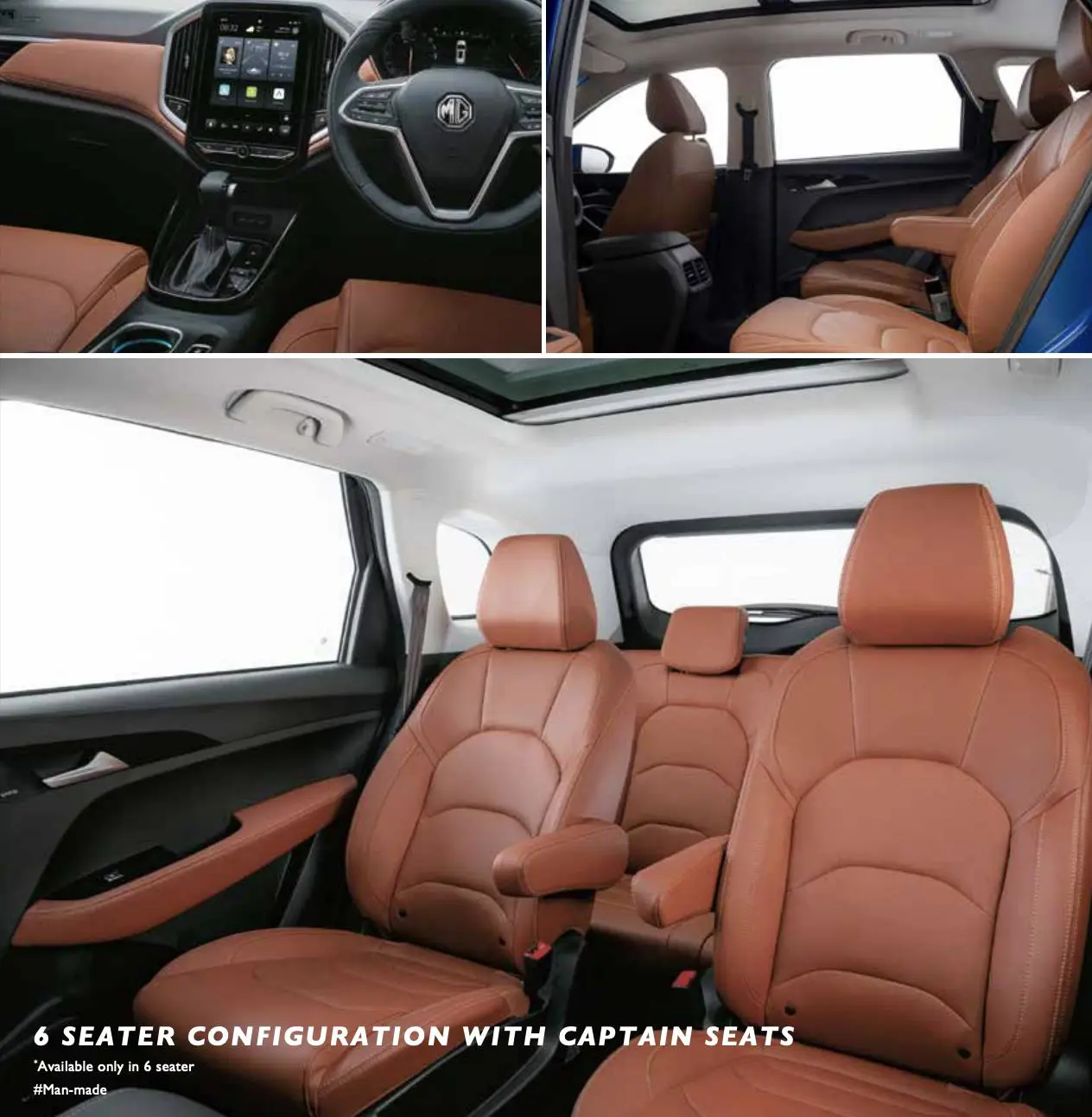 New MG Hector Plus 6-Seater Interior