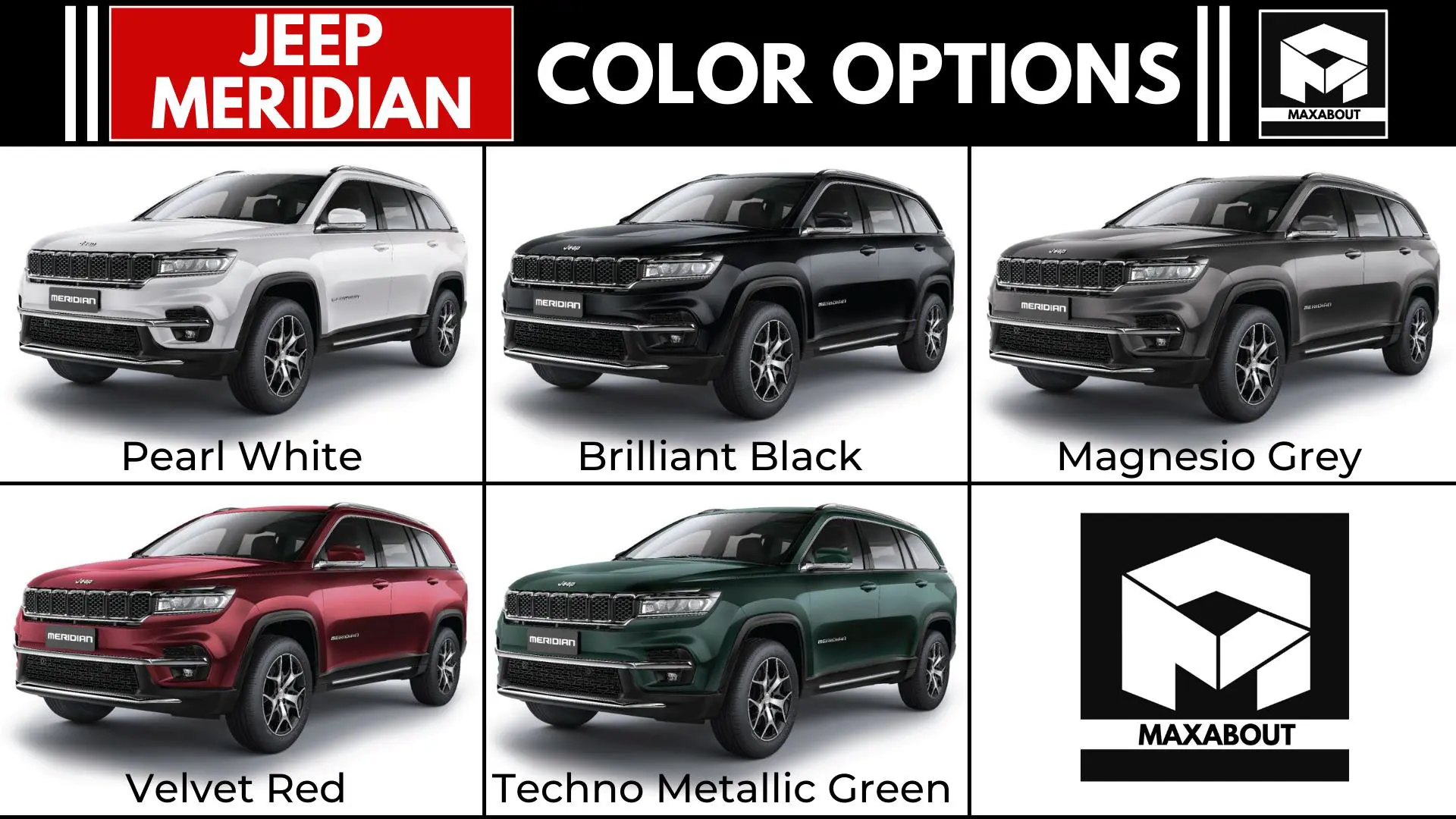 New Jeep Meridian Colour Options