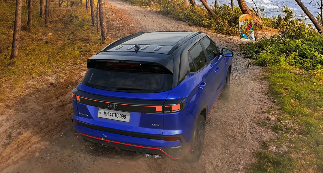 Hyundai Creta N Line Dual Tone Rear 3-Quarter View