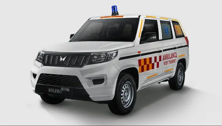 Mahindra Bolero Neo Plus Ambulance Front 3-Quarter View