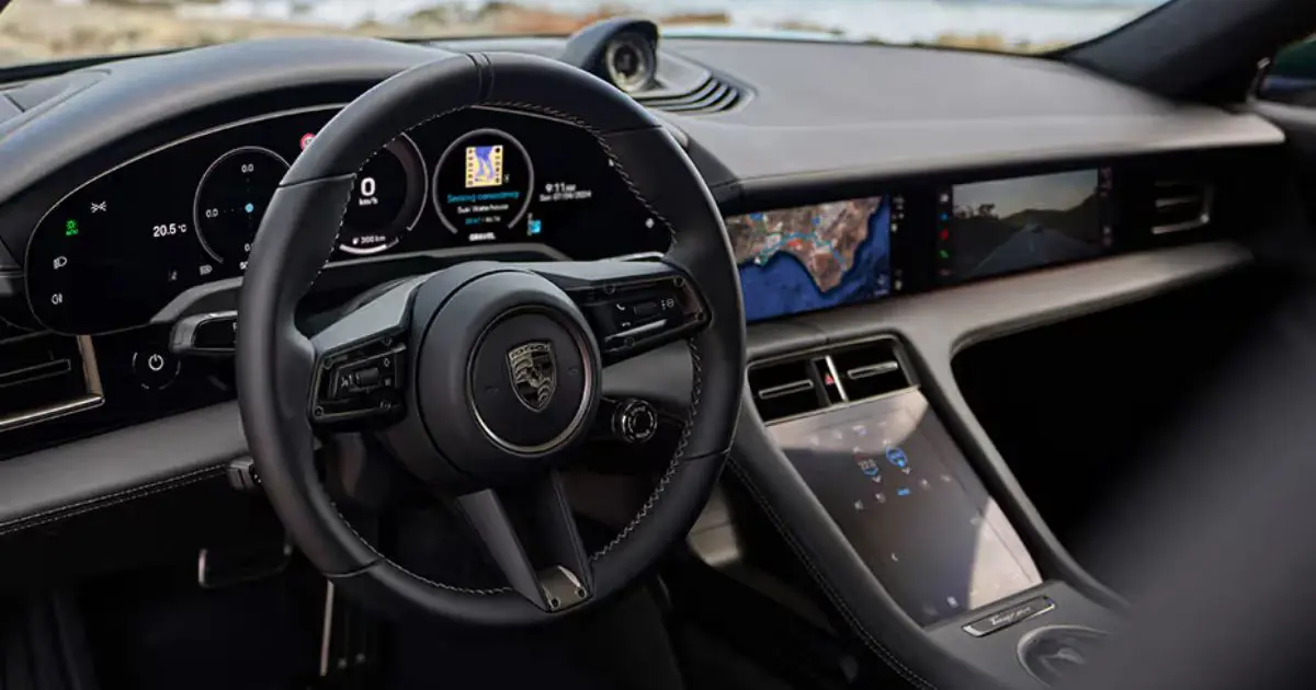 Porsche Taycan Turbo Dashboard View
