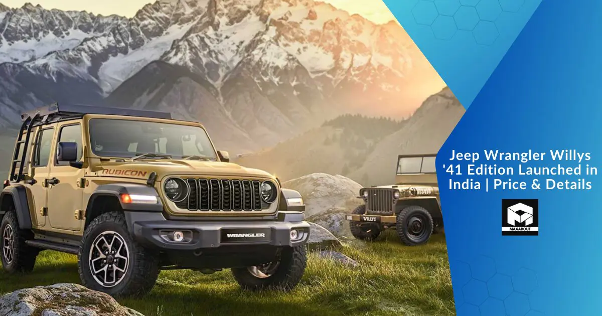 Jeep Wrangler Willys '41 Edition Launched in India | Price & Details