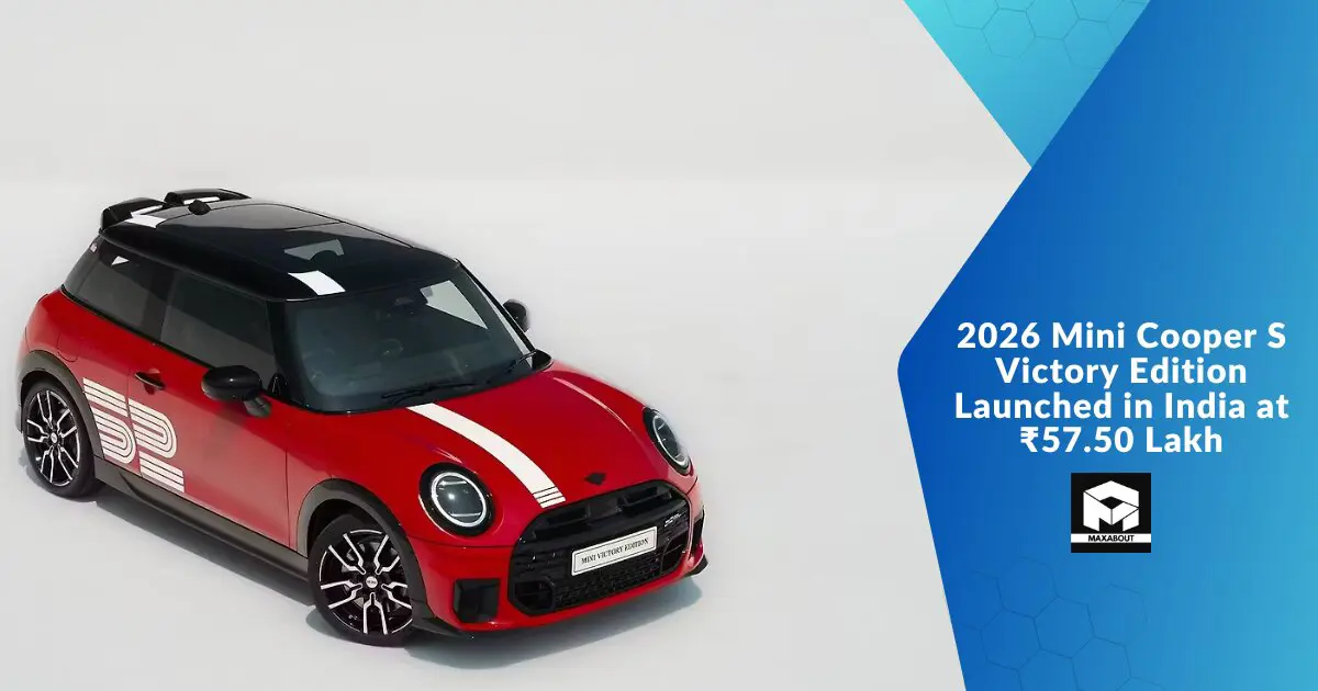 2026 Mini Cooper S Victory Edition Launched in India at ₹57.50 Lakh