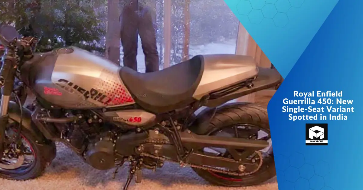 Royal Enfield Guerrilla 450: New Single-Seat Variant Spotted in India
