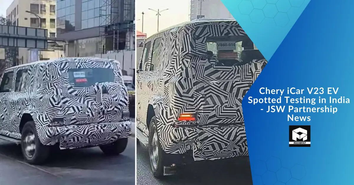 Chery iCar V23 EV Spotted Testing in India - JSW Partnership News
