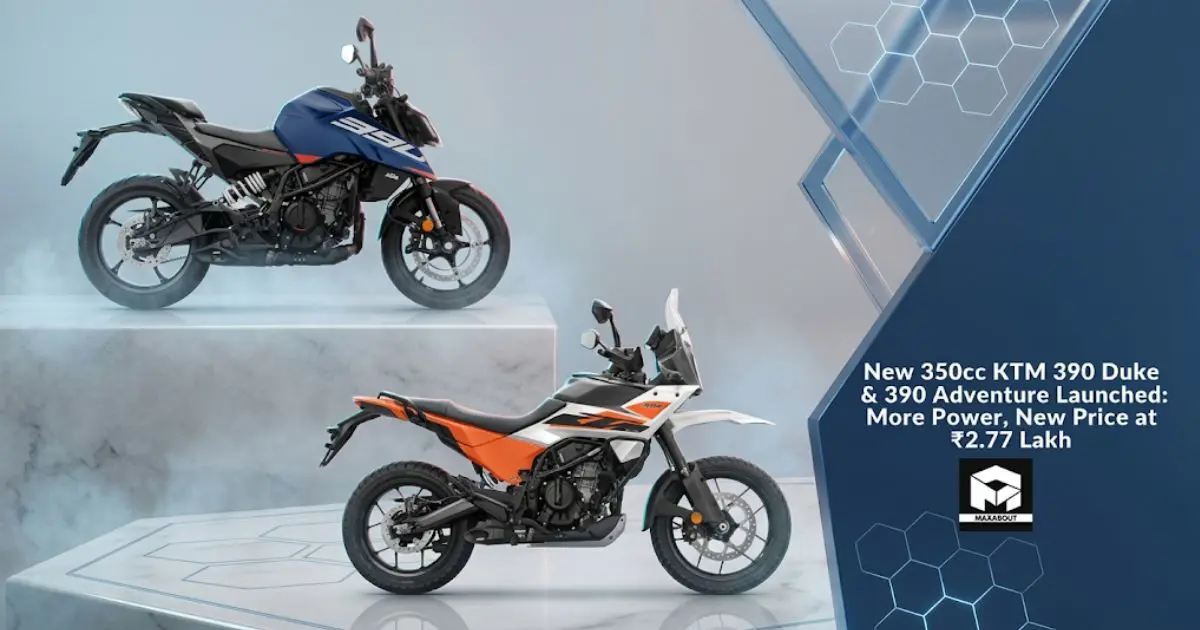 New 350cc KTM 390 Duke & 390 Adventure Launched: More Power, New Price at ₹2.77 Lakh