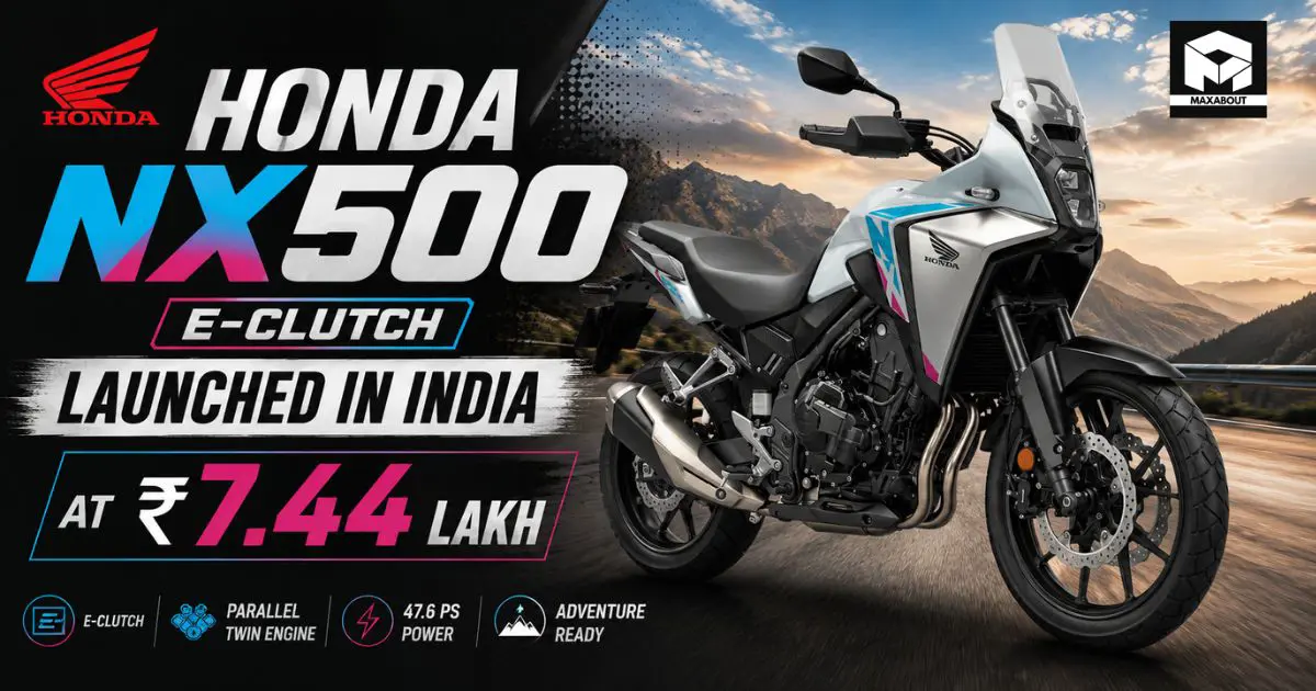 Honda NX500 E-Clutch Launched in India at ₹7.44 Lakh