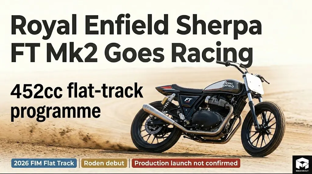 Royal Enfield Sherpa FT Mk2 Debuts at Flat Track World Championship