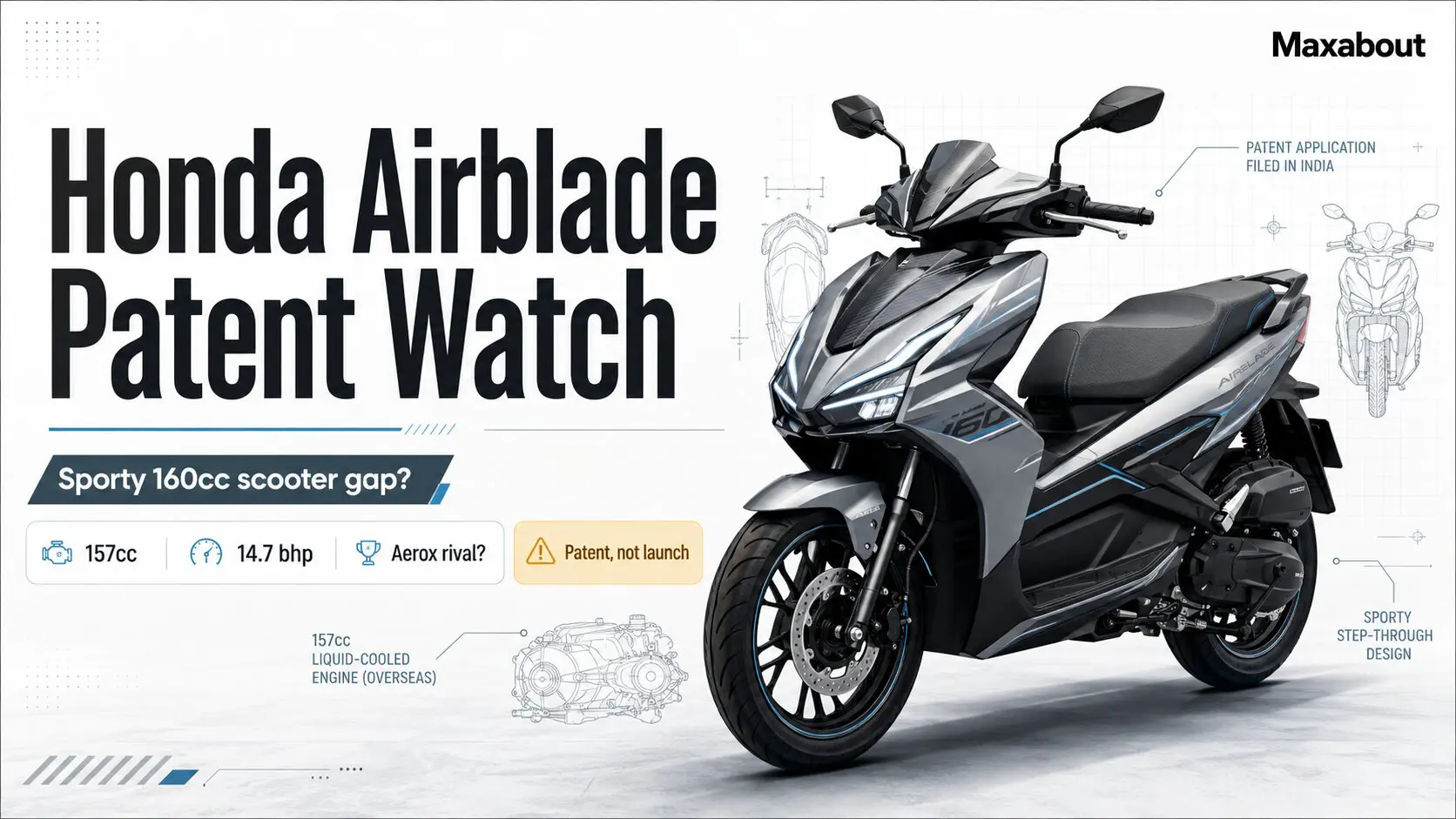 Honda Airblade Design Patented in India: What It Means