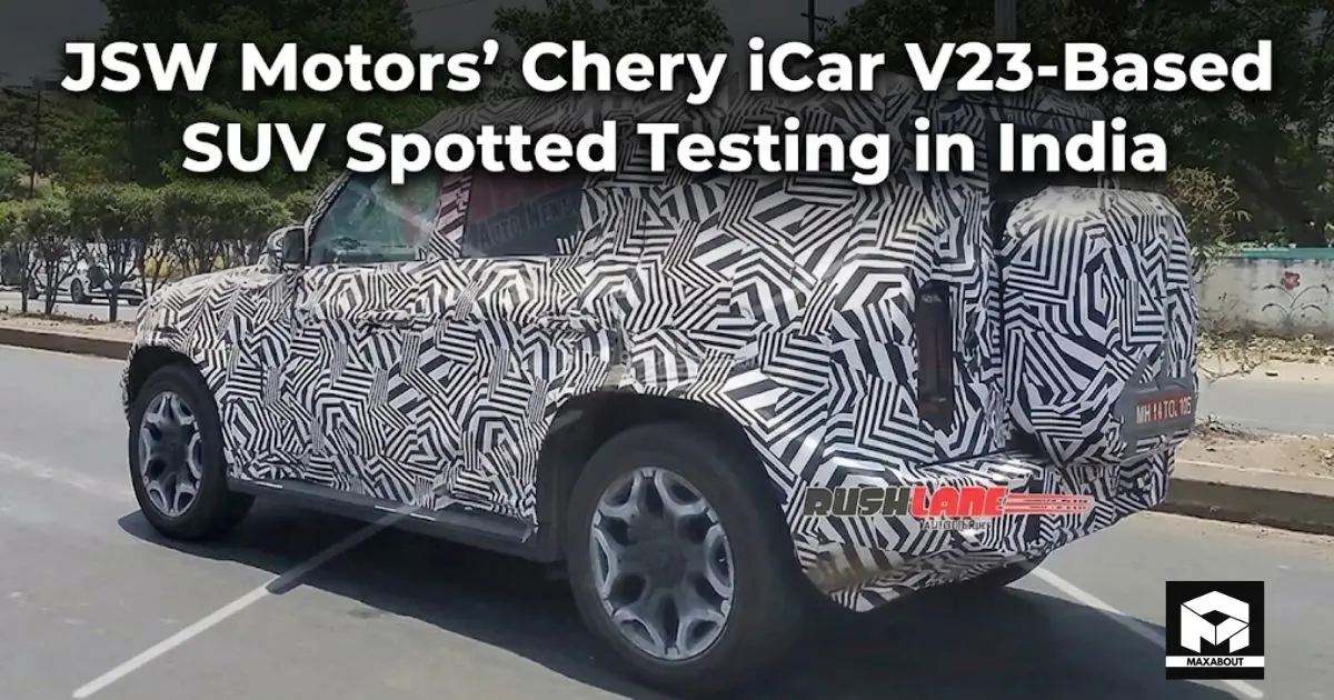 JSW Motors' Chery iCar V23-Based SUV Spotted Testing in India