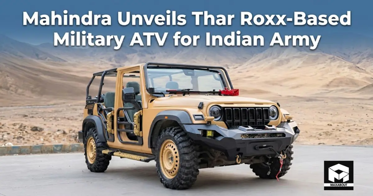 Mahindra Unveils Thar Roxx-Based Military ATV for Indian Army