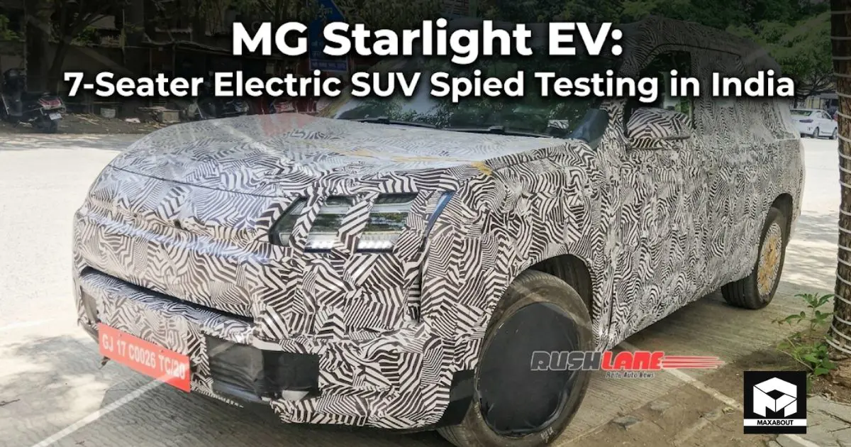 MG Starlight EV: 7-Seater Electric SUV Spied Testing in India