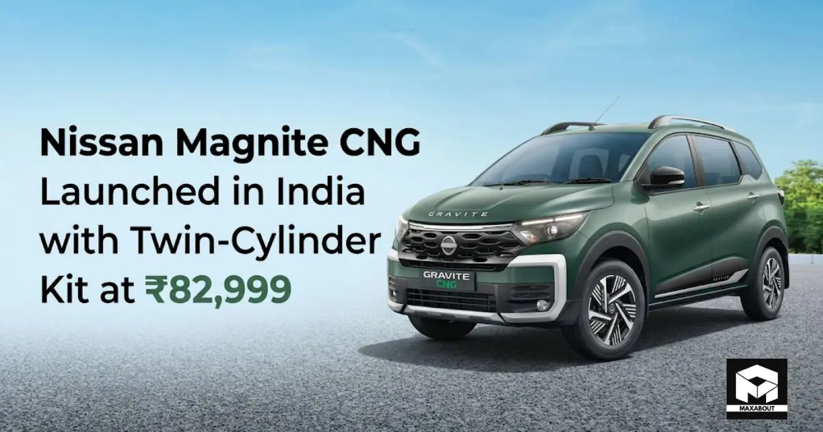 Nissan Magnite CNG Launched in India with Twin-Cylinder Kit at ₹82,999