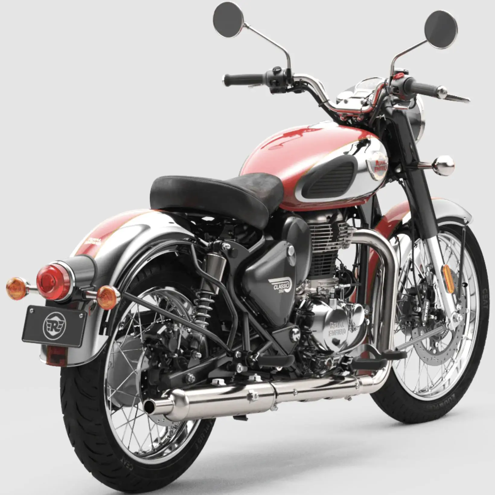 Chrome Red Royal Enfield Classic Chrome 350 Bs6 Chrome Colour Re