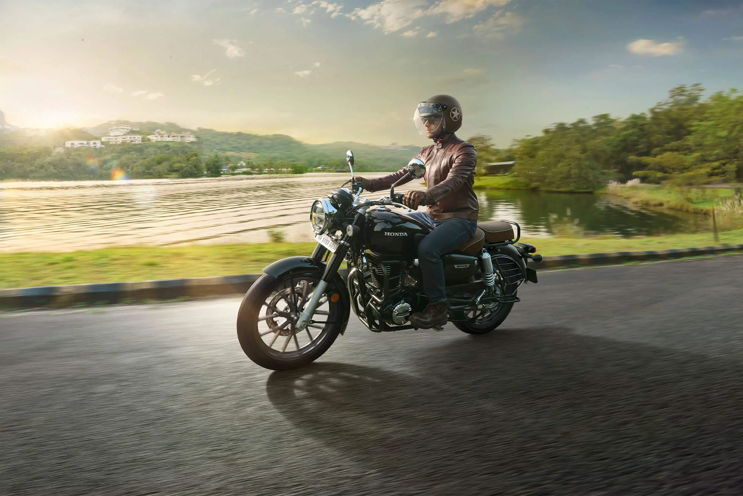 Honda CB350 DLX PRO Action Shot
