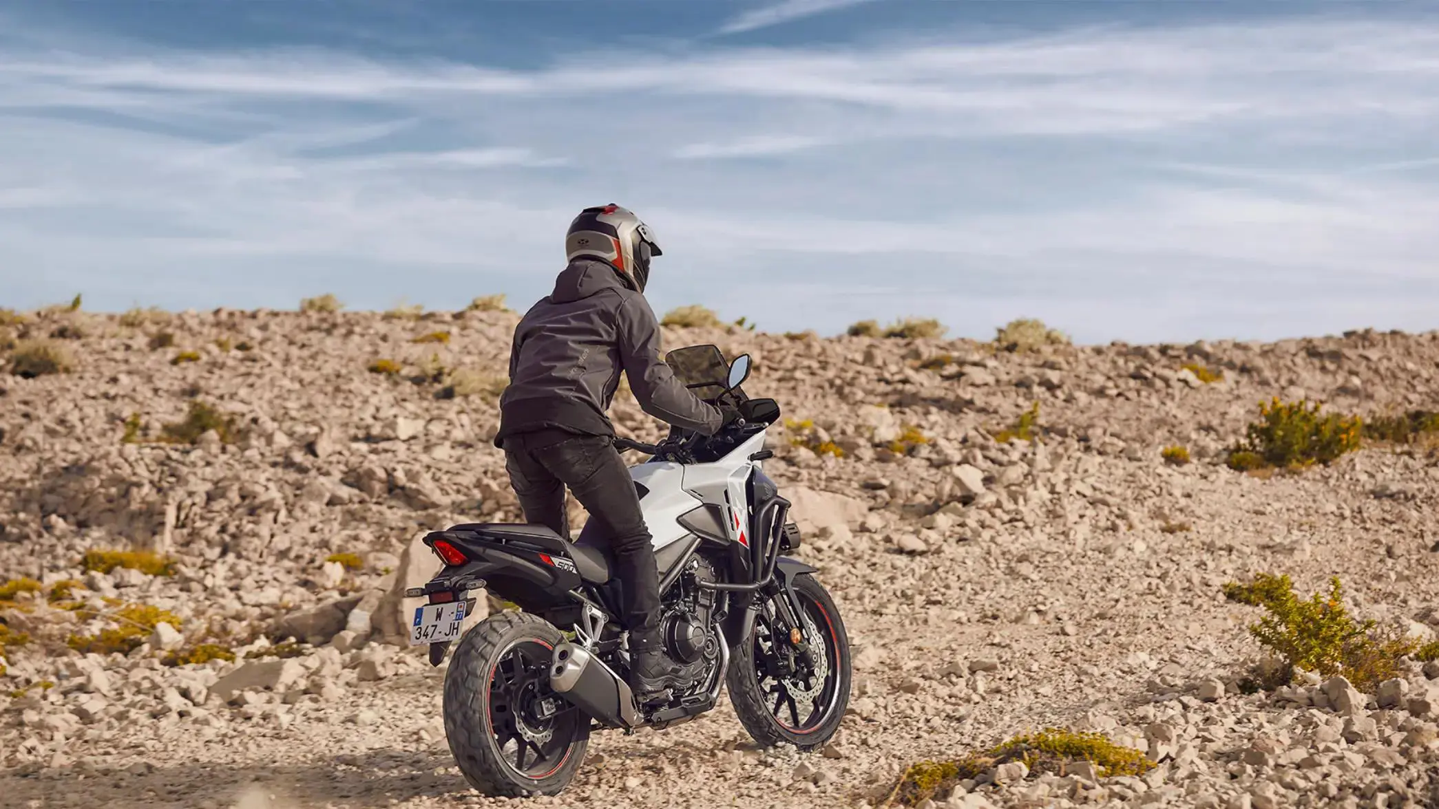 Honda NX500 Action Shot