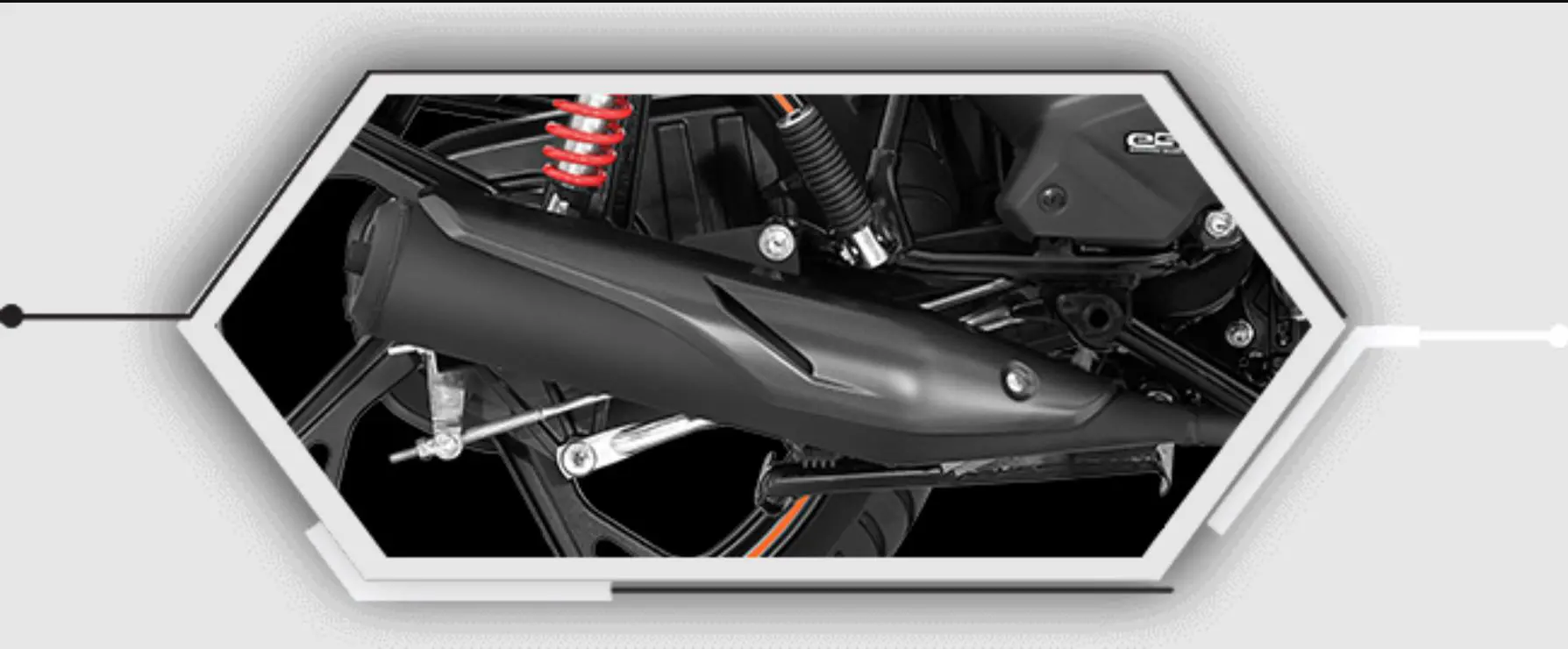 Honda SP125 Sports Edition Matte Muffler Cover