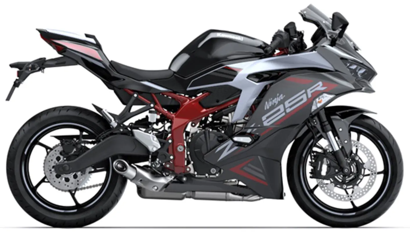 25〜29 The Kawasaki Ninja ZX-25R's 250cc line-four redlines at a