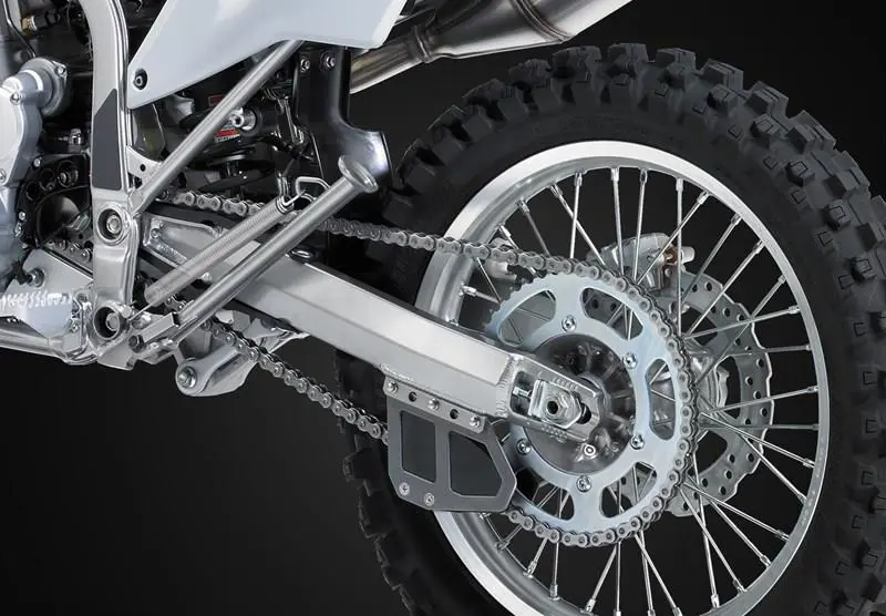 Kawasaki KLX300R Rear Wheel Closeup