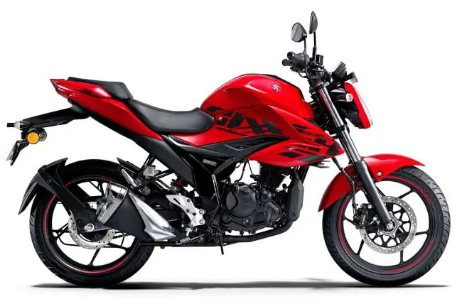 Suzuki Gixxer 155 in Pearl Mira Red