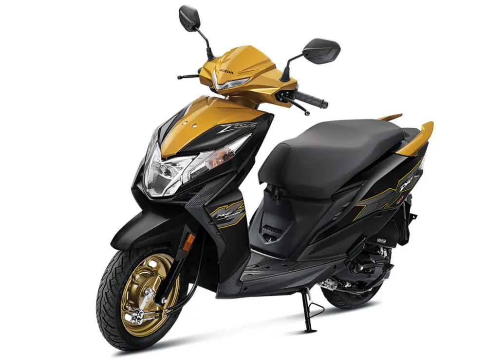 Honda Dio DLX in Dazzle Yellow