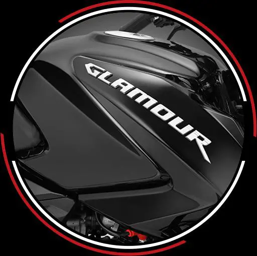 New Hero Glamour Black And Accent Fuel Tank