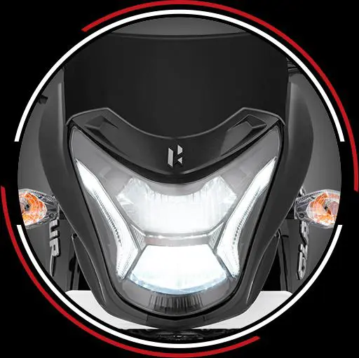 New Hero Glamour Black And Accent Headlamp