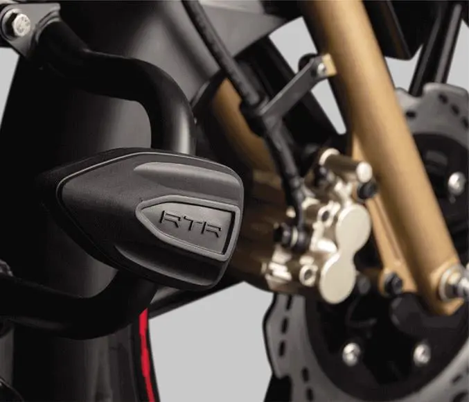New TVS Apache RTR 180 2V Integrated Frame Sliders