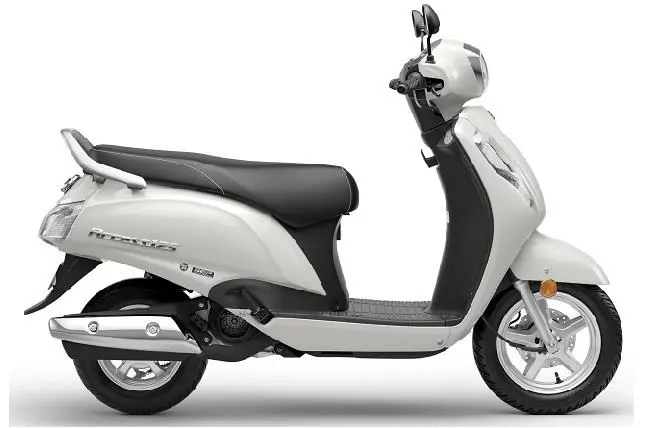 Suzuki Access 125 in Mirage White Color