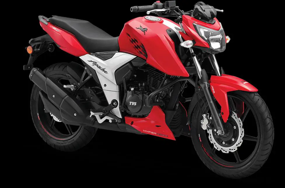 TVS Apache RTR 160 4V Front 3-Quarter View